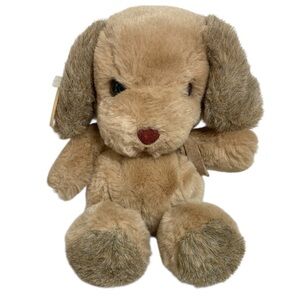 VTG Russ Berrie Dunhill Puppy Dog 9" Stuffed Plush Tan Brown - No. 417